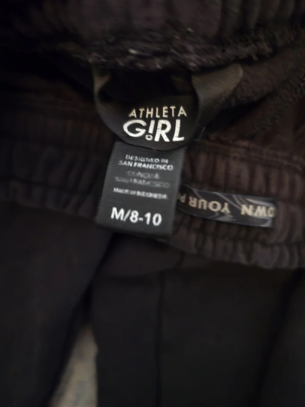 Athleta Girls Solid Black Jogger Sweatpants